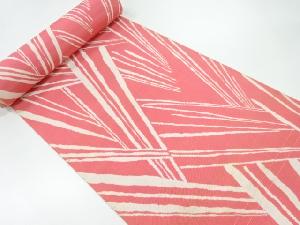 アンティーク　抽象模様織出し八寸帯地反物